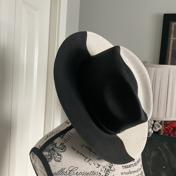 NEW!!  Hand Made Color Block Brim Straw Hat main image 6
